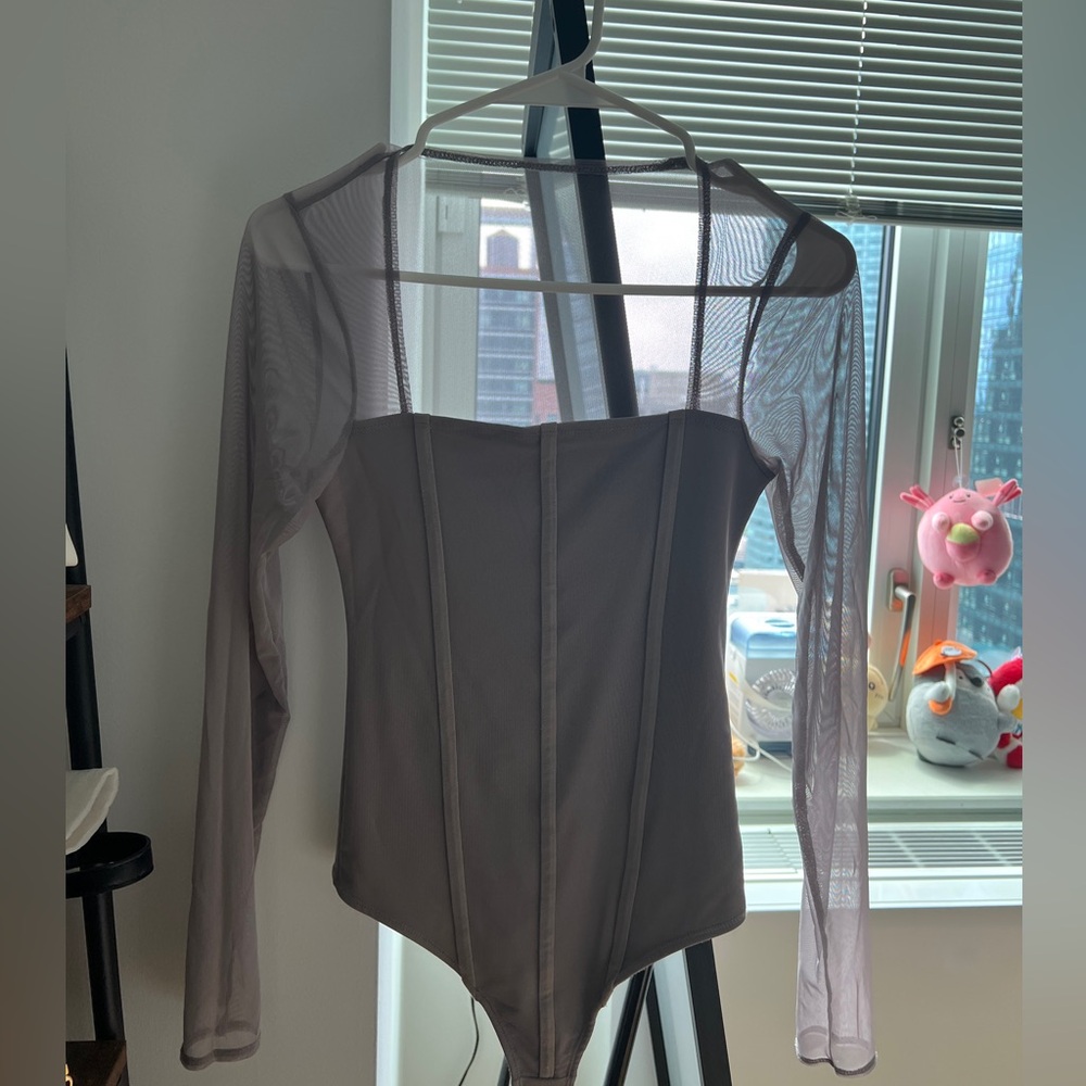 high quality fabric lavender perfectly fitted bodysuit